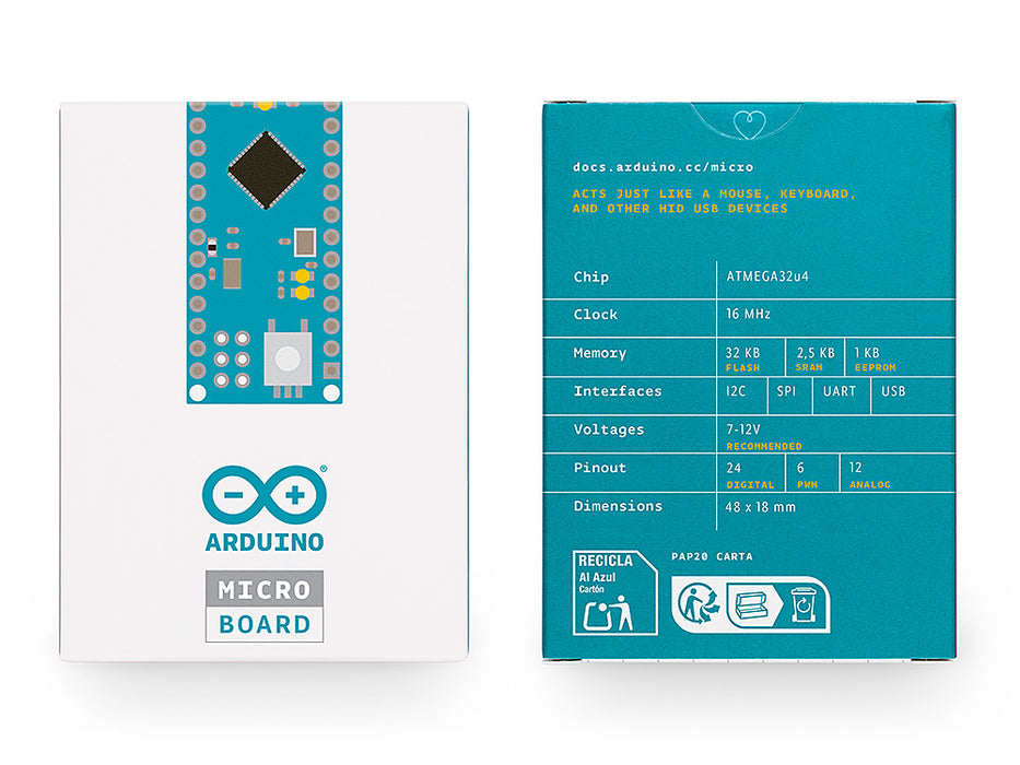 Arduino Micro Emag Arduino Micro with Headers | Compact USB Dev Board — Arduino Online Shop