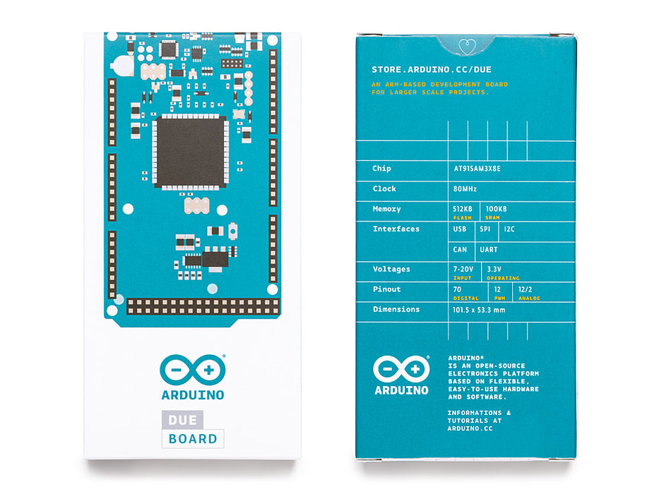 Adrduino Due Arduino Due with Headers | ARM Cortex-M3 Dev Board — Arduino Online Shop