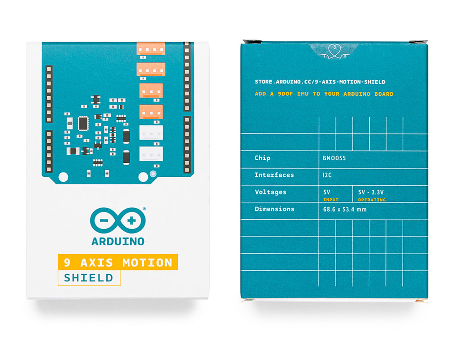 Arduino Shield Backside Arduino 9 Axis Motion Shield – Bosch BNO055 Sensor for Motion Sensing ...