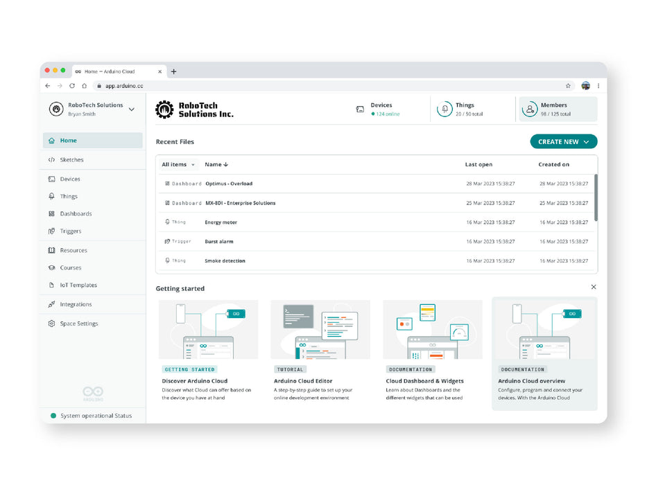 Arduino Workspace Arduino Cloud Team Plan – 1-Year Subscription for Collaborative IoT ...