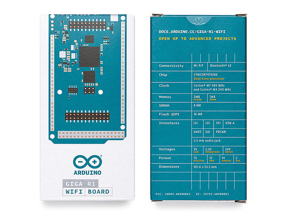 Arduino GIGA R1 WiFi – Dual-Core 32-bit MCU, USB-C, WiFi & Bluetooth ...