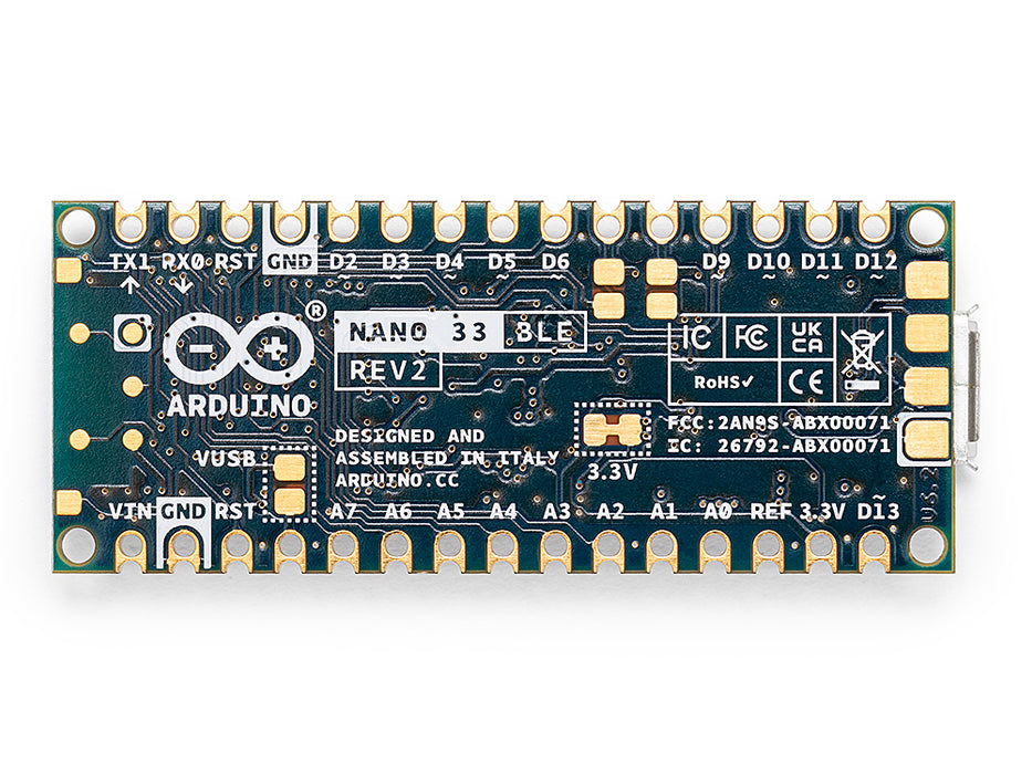 Arduino 33 Ble Arduino Nano 33 BLE Rev2 – Compact Board with Bluetooth Low Energy ...