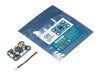 Unboxed Arduino Modulino Hub resting beside its protective anti-static packaging bag, demonstrating the compact size of the I2C expansion module.