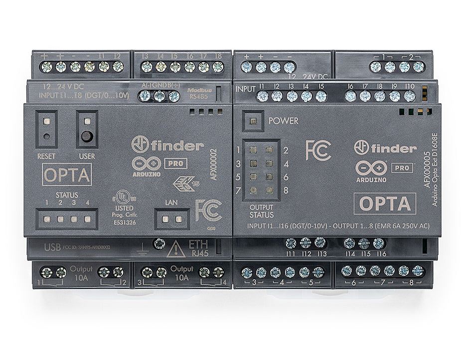 Arduino Opta Top View Arduino Pro Opta Ext D1608E — Arduino Online Shop