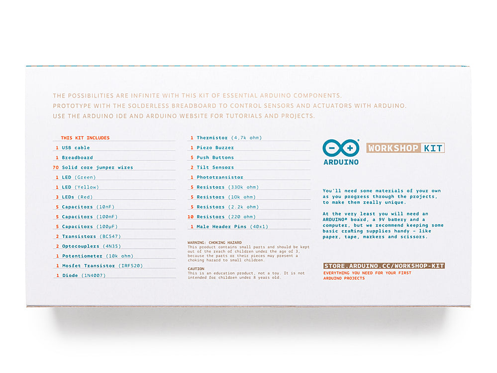 Arduino Workshop Kit – Hands-on Electronics & Coding Starter Set ...