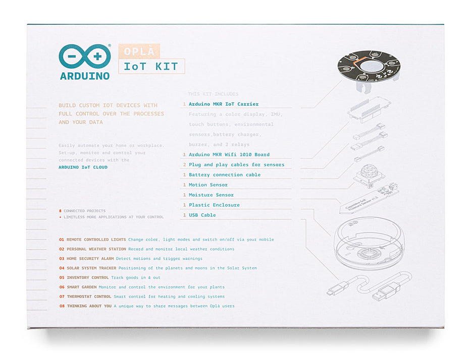 Arduino Opta Sensor Kit Arduino Oplà IoT Kit – Build 8 Smart Projects with Cloud Control ...