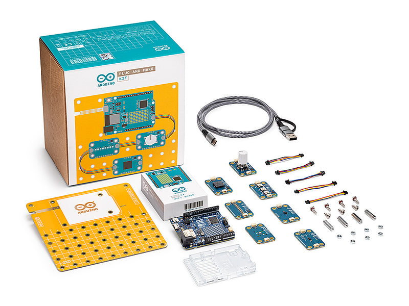 Arduino Plug and Make Kit – UNO R4 & 7 Modulino Sensors for IoT — Arduino Online Shop