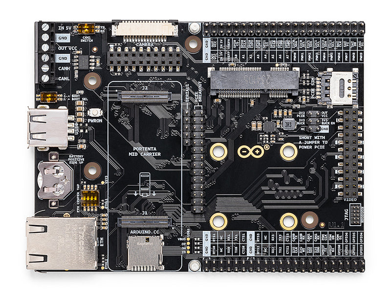 Portenta Mid Carrier – Expansion Board for Portenta Modules — Arduino ...