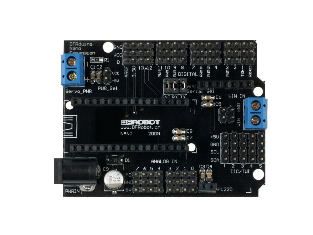 Gravity: Nano I/O Shield — Arduino Online Shop