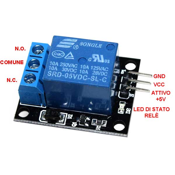 MODULO RELAY 5V 1 canale arduino relè 250V 10A led PIC AVR MODULO RELAY 5V 1 canale arduino relè 250V 10A led PIC AVR