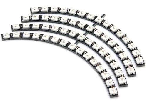 WS2812B Right Angle RGB LED Ring 24-bit 32 LEDs Circular Ring Light Built-in Color RGB LED Ring - Foto 7