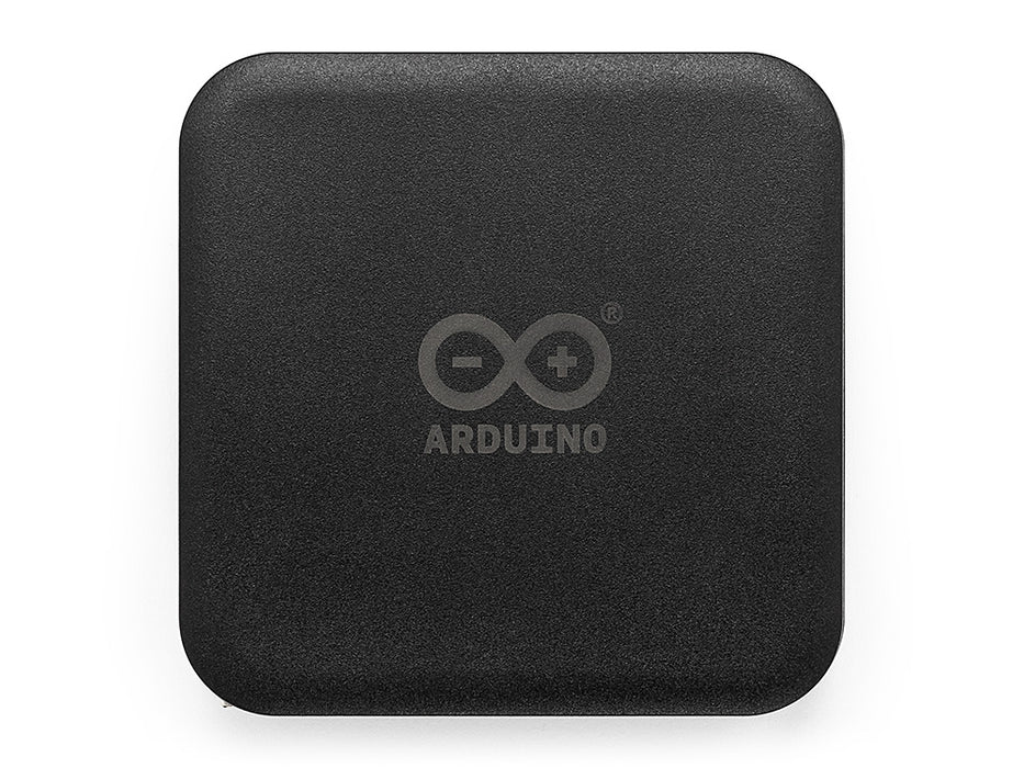 Close-up of the official Arduino logo on the 45W regulated power supply unit.