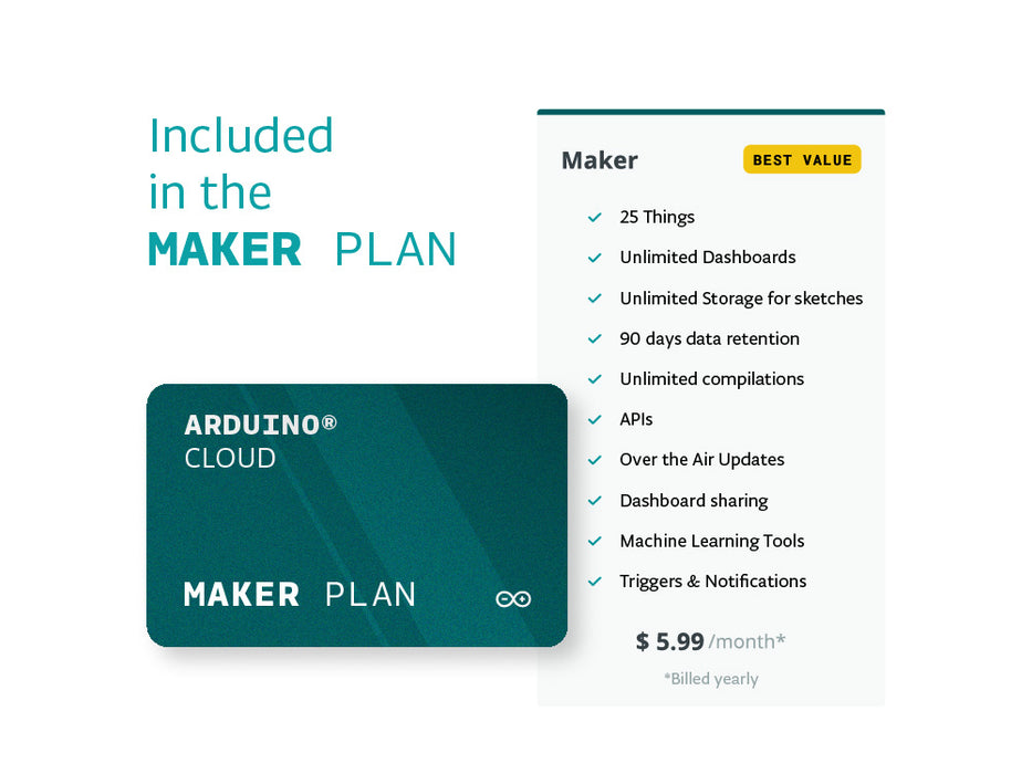 Arduino Cloud Maker Plan - 1 year