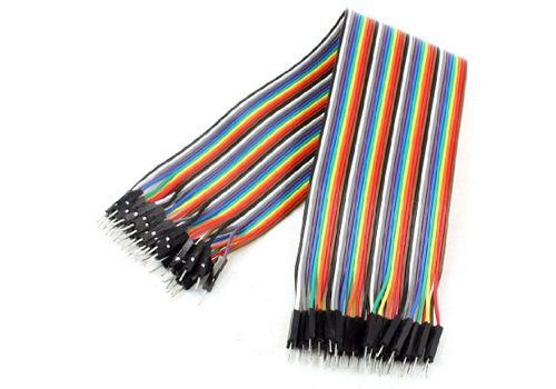 40 colored male-male jumper wires — Arduino Online Shop